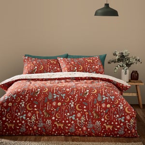 Catherine Lansfield Enchanted Twilight Animals Reversible Duvet Cover & Pillowcase Set
