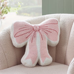 Catherine Lansfield Bow Boucle 3d Cushion
