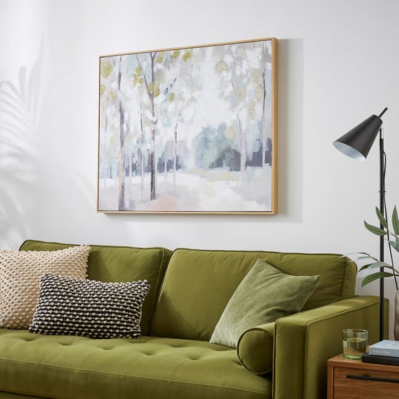 Blue Forest Framed Canvas