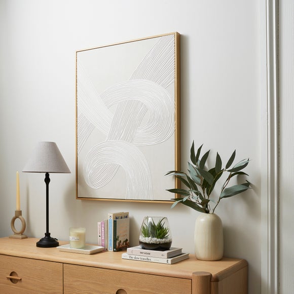 Ivory Foam Textured Framed Canvas