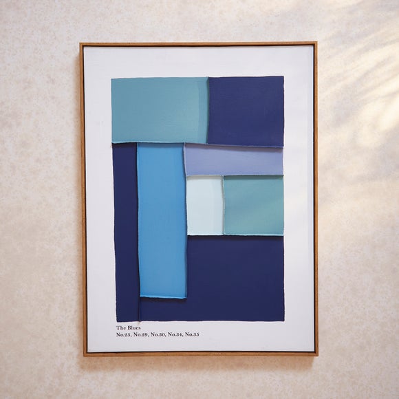 Origins of Colour The Blues Framed Canvas