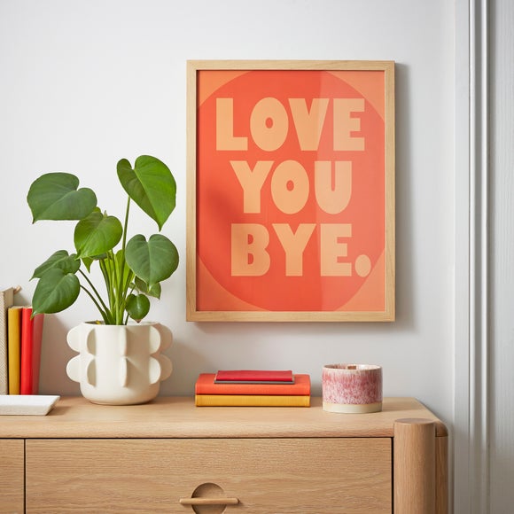 Click to view product details and reviews for Love You Bye Framed Print.