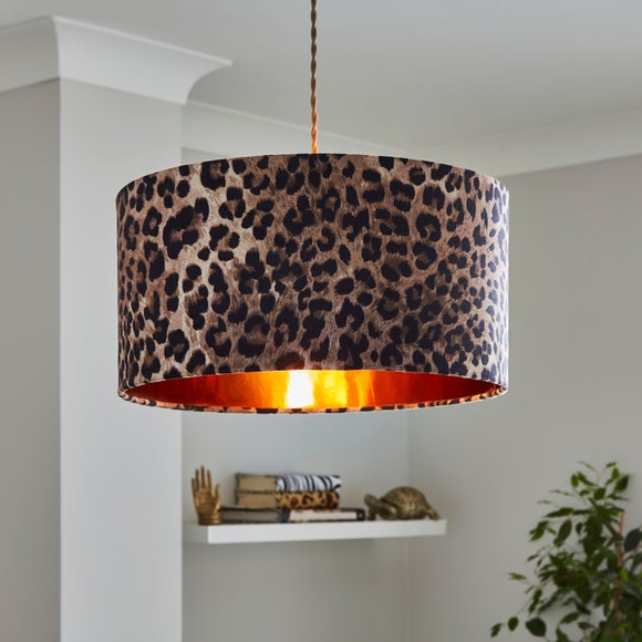 Leopard Print Easy Fit Drum Lamp Shade