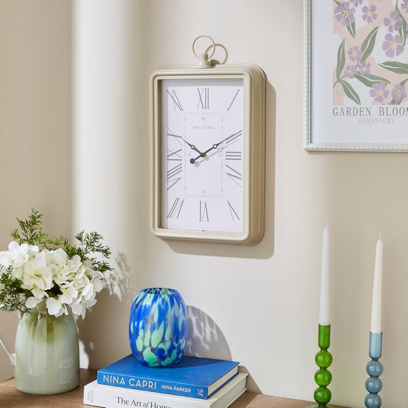 Vintage Pocket Watch Rectangle Indoor Outdoor Wall Clock