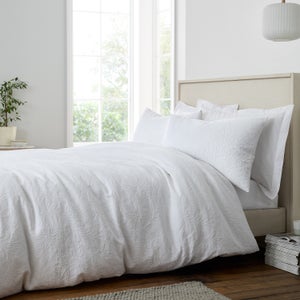Bianca Fleur Matelasse Jacquard 100 Cotton Duvet Cover & Pillowcase Set
