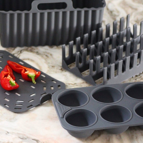 Click to view product details and reviews for Pack Of 4 Airfryer Silicone Rectangle Liner And Baking Set.