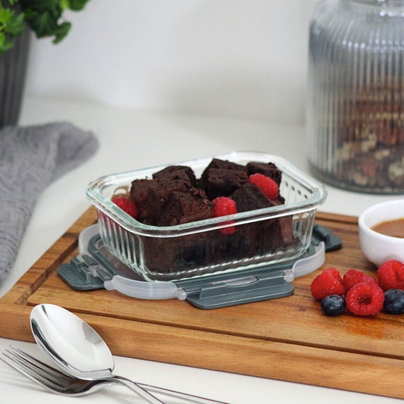 Click to view product details and reviews for Borosilicate Glass Ribbed Storage Container.