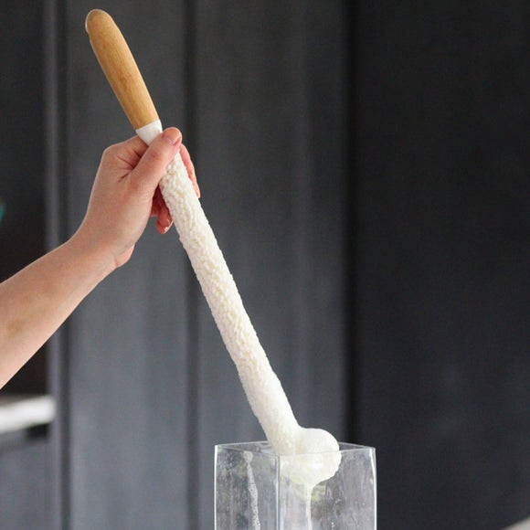 Wooden Handle Sponge Bottle Brush