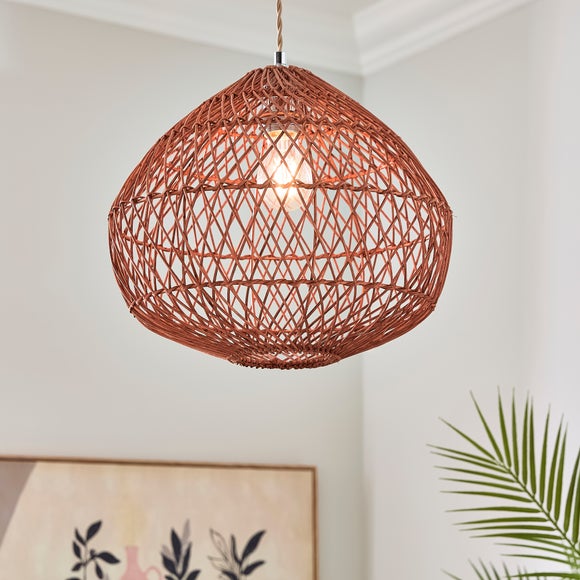 Maeve Rattan Easy Fit Pendant Shade