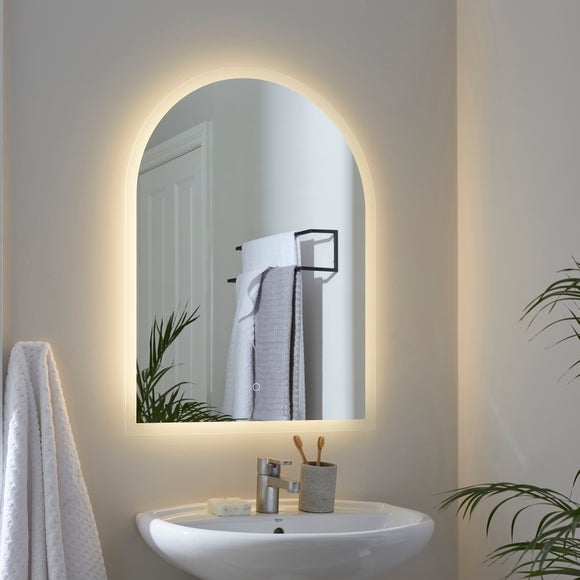 Arched Light Up Wall Mirror