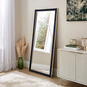 Velour Fabric Full Length Leaner Mirror