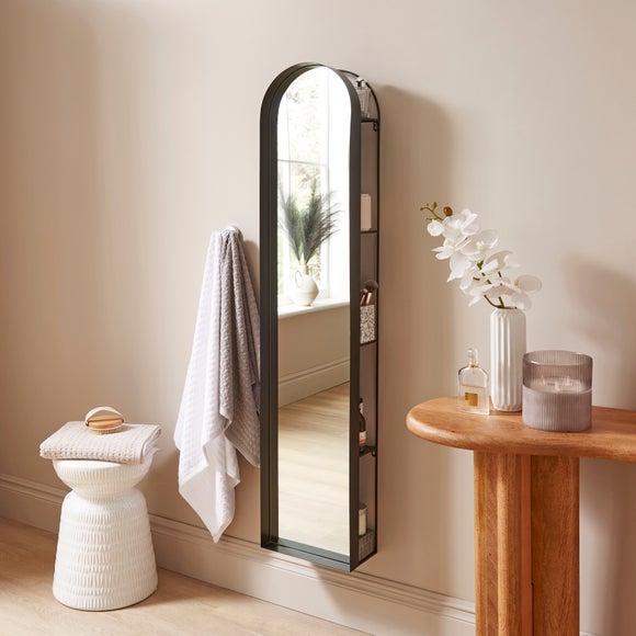 Click to view product details and reviews for New York Arched Full Length Wall Mirror With Shelves. Click to view product details and reviews for New York Arched Full Length Wall Mirror With Shelves.