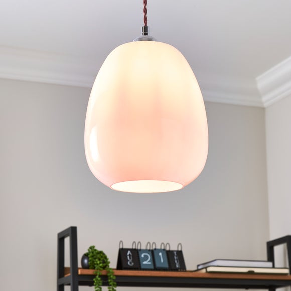 View Pebble Milky Glass Easy Fit Pendant Shade View Pebble Milky Glass Easy Fit Pendant Shade