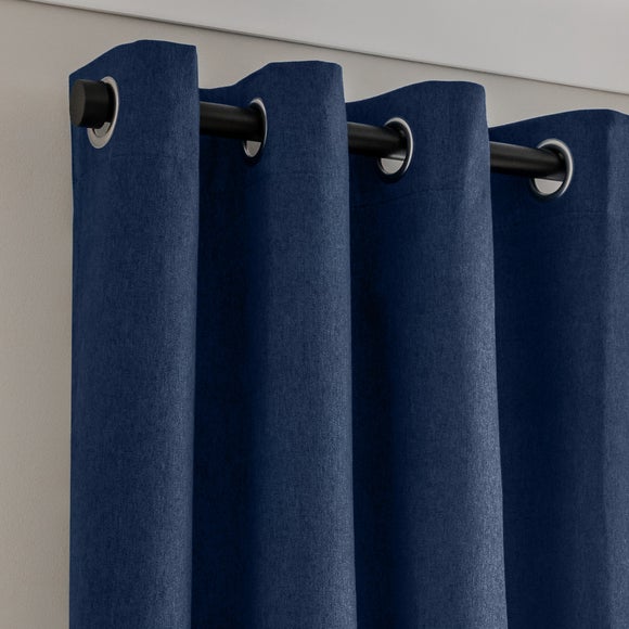 Luna Brushed Blackout Eyelet Curtains