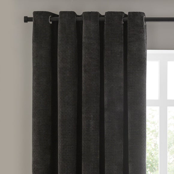 Alayna Chenille Eyelet Curtains (Blackout Available)