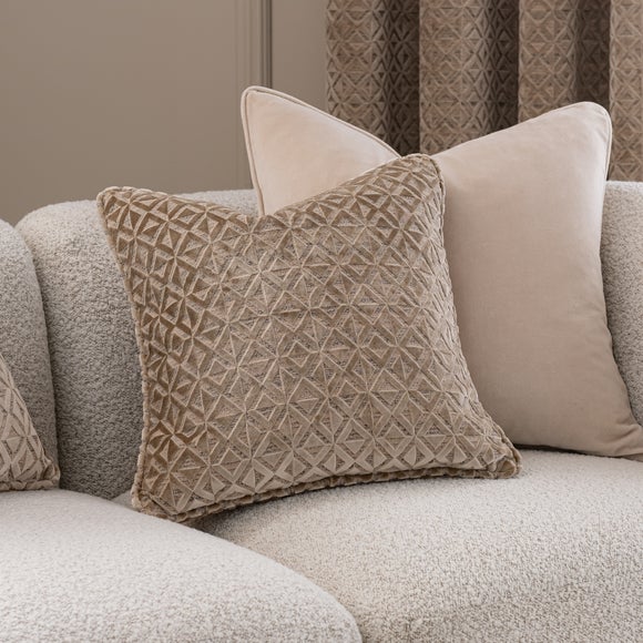 Photo 3 of Diamond Geometric Velvet Cushion Photo 3 of Diamond Geometric Velvet Cushion