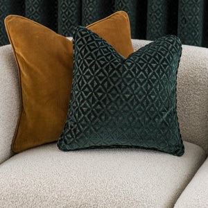 Diamond Geometric Velvet Cushion