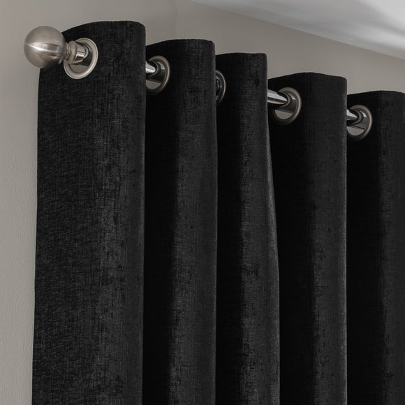 Chenille Eyelet Curtains (Blackout Available)