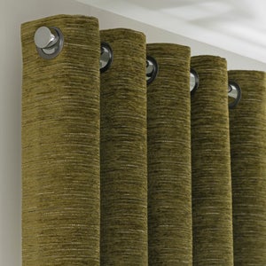Hemmingway Chenille Eyelet Curtains