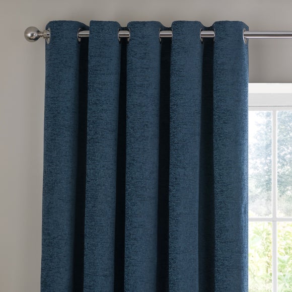 Textured Chenille Eyelet Curtains