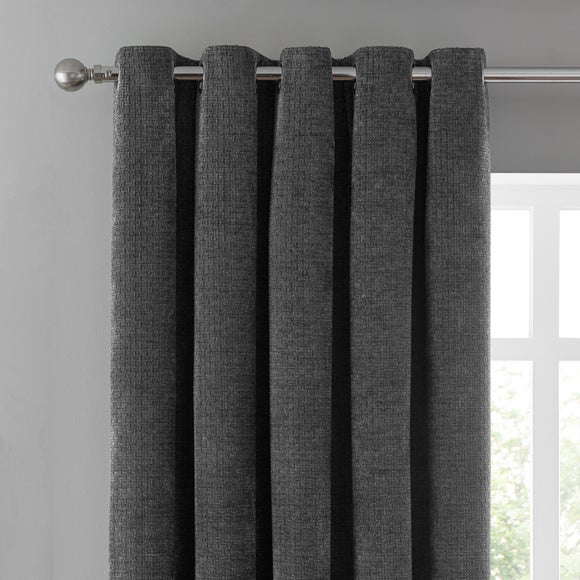 Alayna Chenille Eyelet Curtains (Blackout Available)