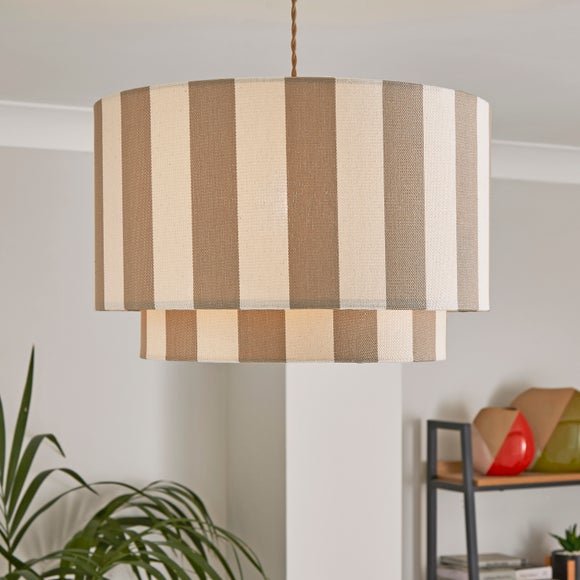 View Beatrice Stripe Two Tier Lamp Shade View Beatrice Stripe Two Tier Lamp Shade