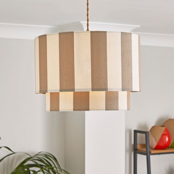 View Beatrice Stripe Two Tier Lamp Shade View Beatrice Stripe Two Tier Lamp Shade