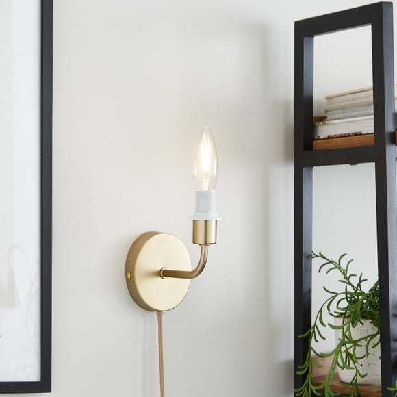 Click to view product details and reviews for Wallace Plug In Wall Light Fitting.