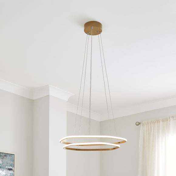 Puddle Double Hoop 2 Light Adjustable LED Ceiling Light