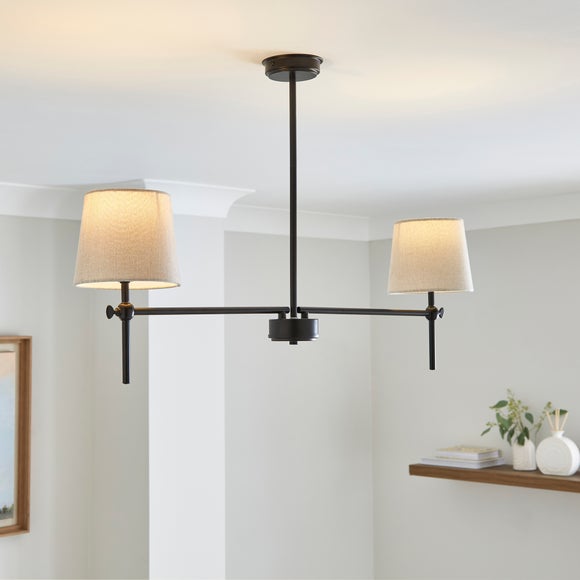 View Charleston 2 Light Adjustable Diner Ceiling Light View Charleston 2 Light Adjustable Diner Ceiling Light