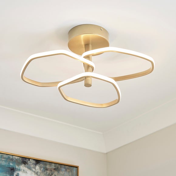 Puddle 3 Light Adjustable Semi Flush LED Ceiling Light