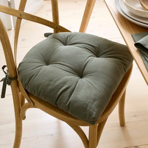 Esme Washed Cotton Round Back Seat Pad