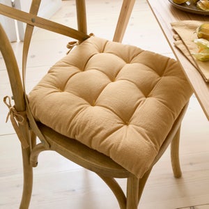 Esme Washed Cotton Square Seat Pad