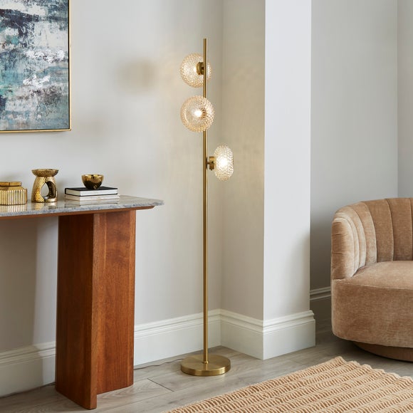 Silas Embossed 3 Light Floor Lamp