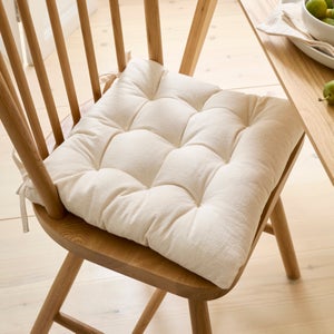 Esme Washed Cotton Square Seat Pad