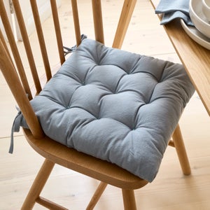 Esme Washed Cotton Square Seat Pad