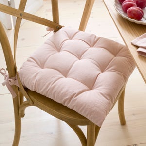 Esme Washed Cotton Square Seat Pad