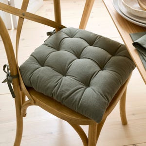 Esme Washed Cotton Square Seat Pad