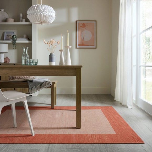 Wool Flatweave Border Rug