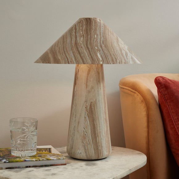 Petros Marble Effect Table Lamp