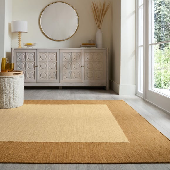 Wool Flatweave Border Rug