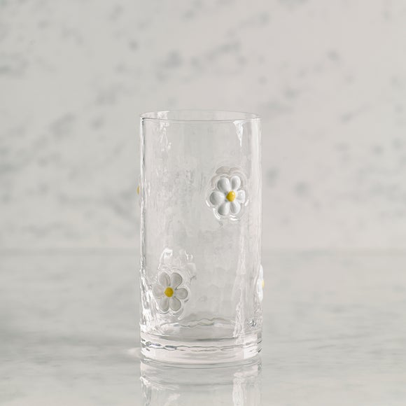 View Daisy Pressed Highball Glass View Daisy Pressed Highball Glass