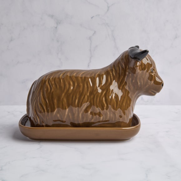 Highland Cow Butter Dish