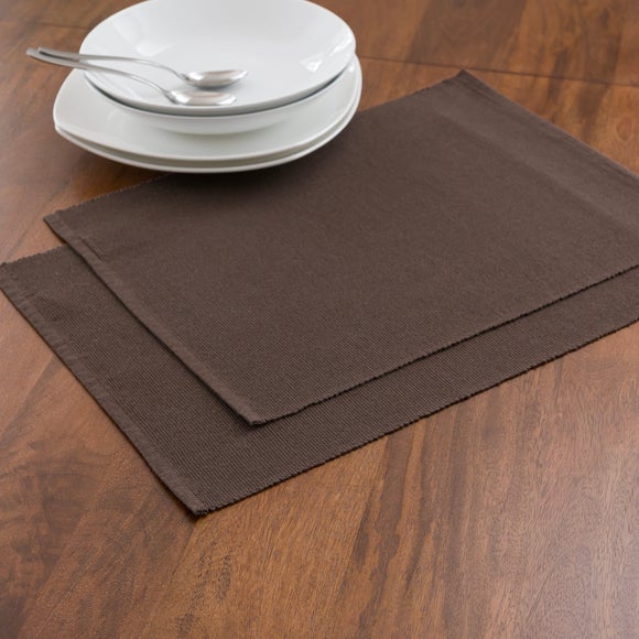 Set Of 2 Recycled Ribbed Placemats