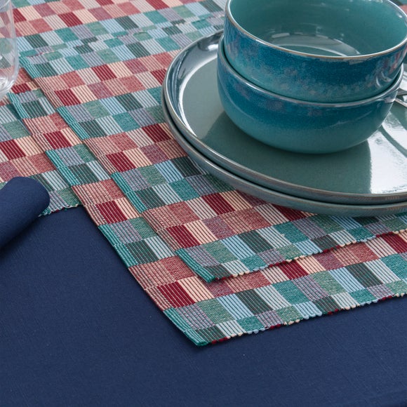 Set of 2 Geo Ribbed Placemats
