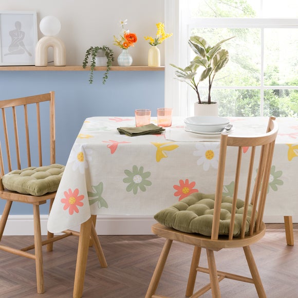 Floral Bows Wipe Clean Tablecloth