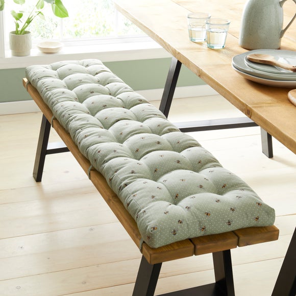 Bee Print Cotton Bench Pad