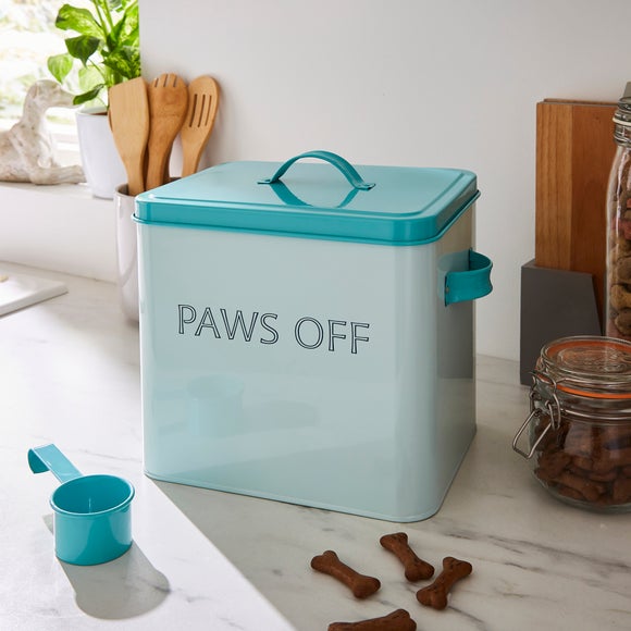 Paws Off Pet Food Storage Tin