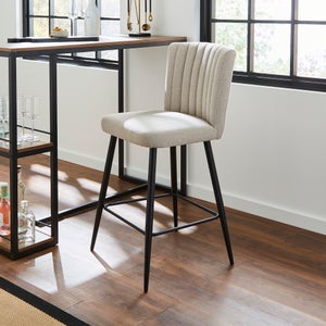 Taylor Counter Height Bar Stool- Natural Fabric