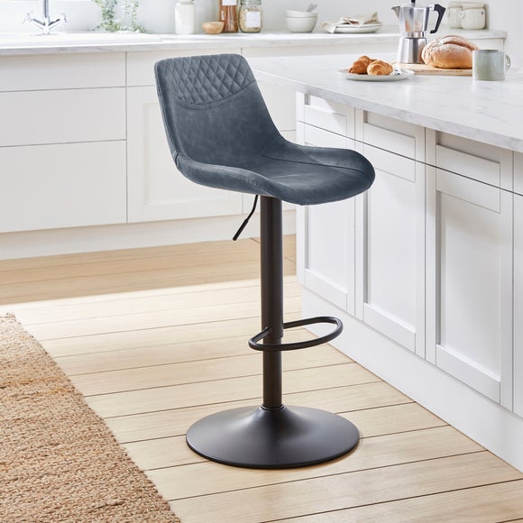 View Walden Height Adjustable Bar Stool- Faux Leather View Walden Height Adjustable Bar Stool- Faux Leather